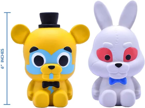 Vista 6 de Five Nights at Freddy's Security Breach Glamrock Freddy Mega SquishMe - Juguete de espuma con aroma a fresa de 6 ″