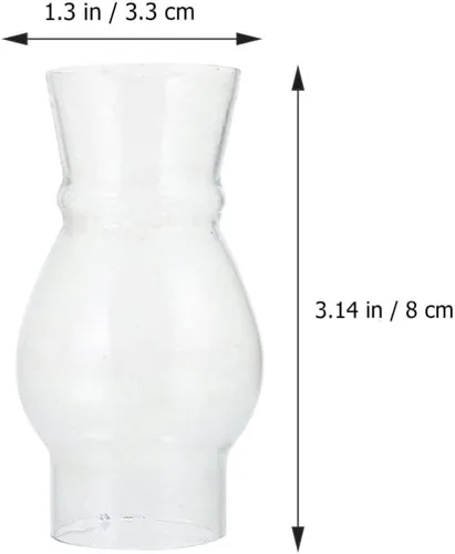 Vista 3 de SEWACC Pantalla de lámpara de cristal, 3 piezas, pantalla de lámpara de vela de vidrio, cubierta de lámpara de queroseno, cubierta de lámpara