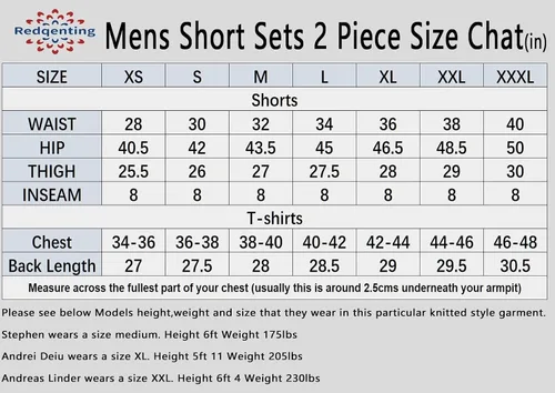 Vista 5 de Redqenting Conjunto de pantalones cortos casuales para hombre, 2 piezas, conjuntos de pantalones deportivos de verano a juego de camisa y pantalones