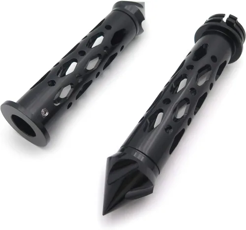 Vista 3 de Billet CNC negro 7/8 "(22 mm) extremos de barra de púas con acelerador compatible con Suzuki GSXR 600 750 1000 Hayabusa/FZR YZF 600 600R R1 R6 R6S