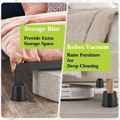 Vista 5 de Furniture Risers 4 Inch Bed Risers Heavy Duty for Table Desk Couch Chair Sofa Cabinet Bed Frame Dorm