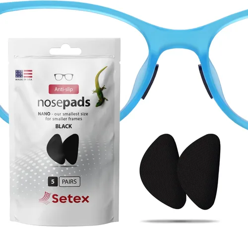 Vista 12 de Setex Gecko Grip Nano 0.6mm Antideslizantes Almohadillas para Nariz de Gafas, (15 Pares Negros), Las Más Pequeñas y Delgadas Disponibles, Fabricadas