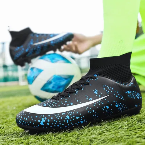 Vista 4 de Zapatos de fútbol para hombre, zapatos de fútbol de suelo sólido, zapatos deportivos ligeros para correr, césped al aire libre, cómodos