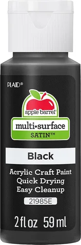 Vista 2 de Apple Barrel Pintura acrílica para múltiples superficies, 2 onzas, color negro, 2 onzas líquidas (paquete de 24)