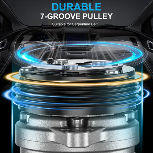 Vista 3 de Compresor de CA con embrague - Compatible con 68677 - Compatible con Toyota Tacoma 2.7L 4.0L 2005-2015