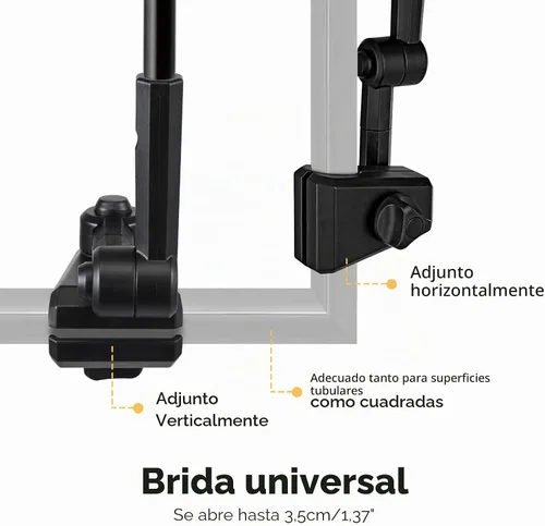 Vista 5 de G4Free Sombrilla de playa ajustable UPF 50+ XL con abrazadera universal para silla, cochecito, silla de ruedas, carrito de golf, grada, patio