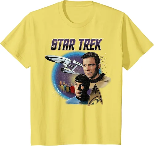 Vista 53 de Star Trek Original Series Vintage Enterprise T-Shirt Baby Blue