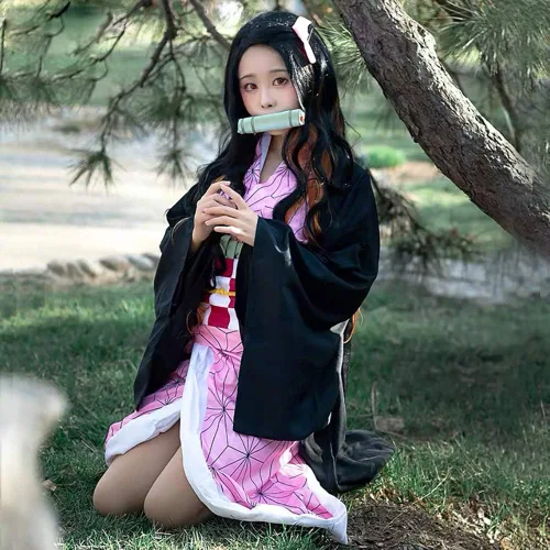 Vista 6 de Todoroki Shoto Anime Cosplay Costume Outfit Dress Suit Full Set with Hairwear and Mouthpiece two style Women