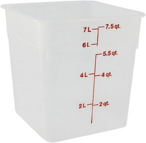 Vista 4 de Cambro Contenedor para almacenamiento de alimentos - Serie Clásica Cuadrada - 2 QT (cuartos) - Grado comercial para preparación de alimentos