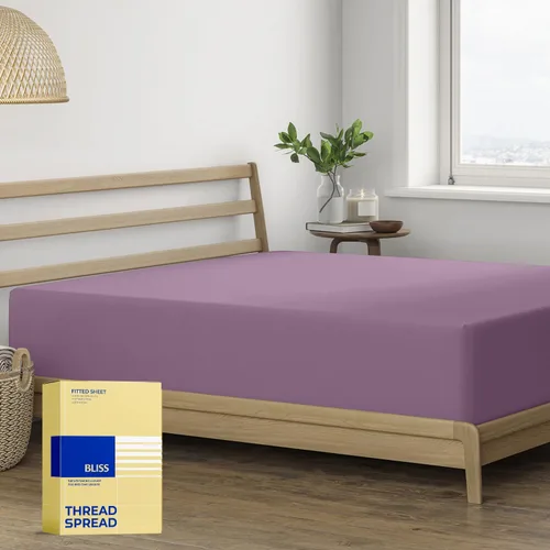 Vista 16 de THREAD SPREAD Sábana bajera ajustable 100% algodón egipcio tamaño individual - 600 hilos de densidad bolsillo profundo de 16 pulgadas, sábana bajera