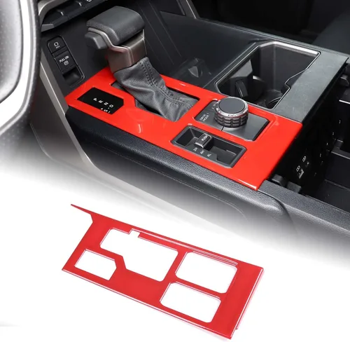 Vista 12 de Aunginsy Marco para panel de cambio de marchas con caja de almacenamiento Compatible con Toyota Tundra/Sequoia 2022-2024 2025 Protector contra