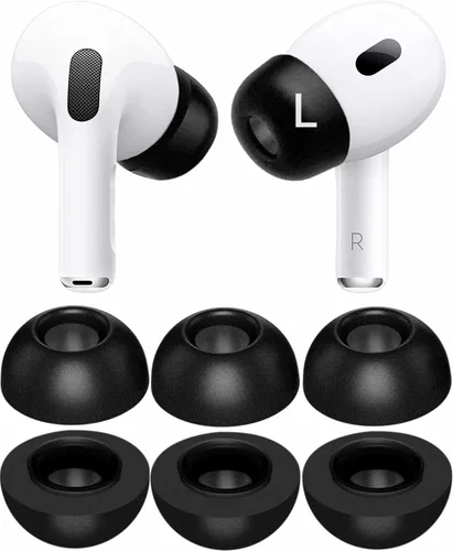 Vista 8 de JNSA Puntas de espuma viscoelástica prémium compatibles con AirPods Pro de 2ª generación y 1ª generación, sin dolor de silicona para las orejas.