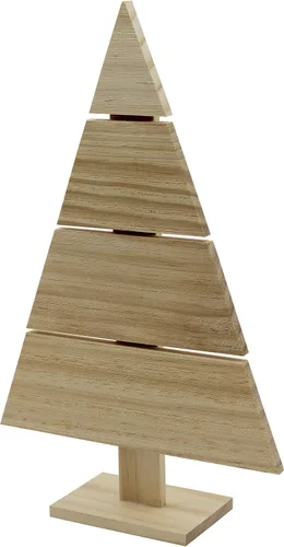 Vista 4 de Creative Hobbies Árbol de Navidad de palé de madera de pie, 14.5 x 9.5 pulgadas, decoración rústica de granja, proyecto de manualidades, paquete de 2