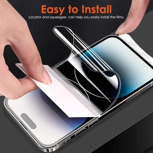 Vista 8 de [2+2 para iPhone 15 Pro Protector de pantalla de privacidad (no de vidrio) con protector de lente de cámara de vidrio templado, anti-espía