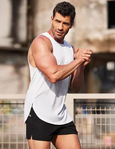 Vista 4 de COOFANDY Camisetas sin mangas para hombre, paquete de 3 camisetas sin mangas para gimnasio, fisicoculturismo, fitness