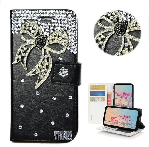 Vista 23 de Bling Wallet - Funda para teléfono compatible con Samsung Galaxy Z Fold 3 5G, elegante, hecha a mano, 3D, hecha a mano, ballet, pintalabios, tacón