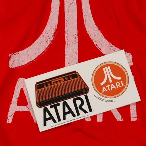 Vista 6 de Popfunk Clásico Atari Video Game Retro Logo Vintage Gaming Console T Shirt & Stickers