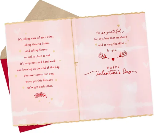 Vista 2 de Hallmark Tarjeta de San Valentín para esposa (felicidad y trabajo duro)