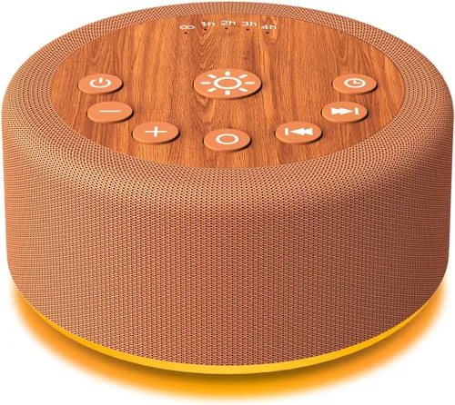 Vista 9 de Máquina portátil de ruido blanco, mini máquina de sonido con luz, 30 sonidos relajantes, recargable para adultos, bebés, niños, máquina de ruido