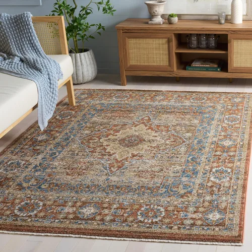 Vista 21 de SAFAVIEH Bijar Collection - Alfombra decorativa de 2 pies 3 pulgadas x 4 pies, marfil y óxido, diseño oriental envejecido, no desprende pelusa