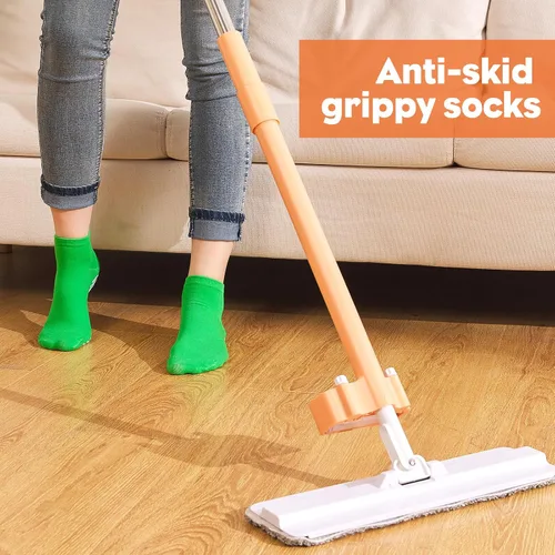Vista 5 de 12 pares de calcetines de agarre de pilato para mujer, calcetines de yoga antideslizantes con agarres, calcetines de hospital, calcetines de tobillo