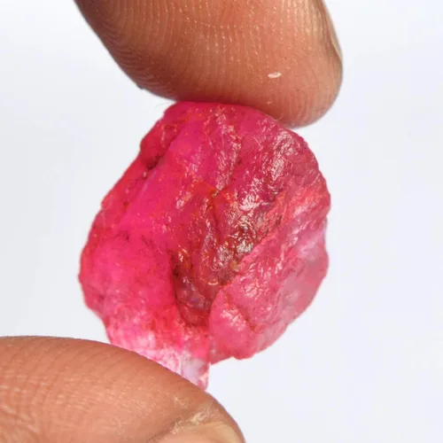 Vista 3 de Un rubí rojo de alta calidad de 12.50 quilates de cristal curativo, rubí natural, piedra preciosa de rubí en bruto sin cortar, Gema, africano - rubí