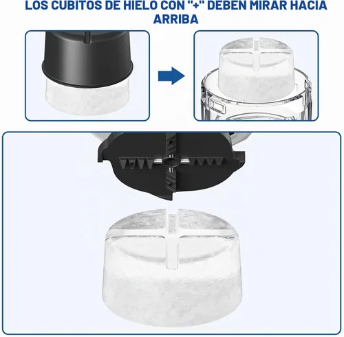 Vista 5 de Accesorio de molde de hielo para afeitado KitchenAid, moldes de hielo de plástico reutilizables con tapas para accesorio de afeitadora de hielo