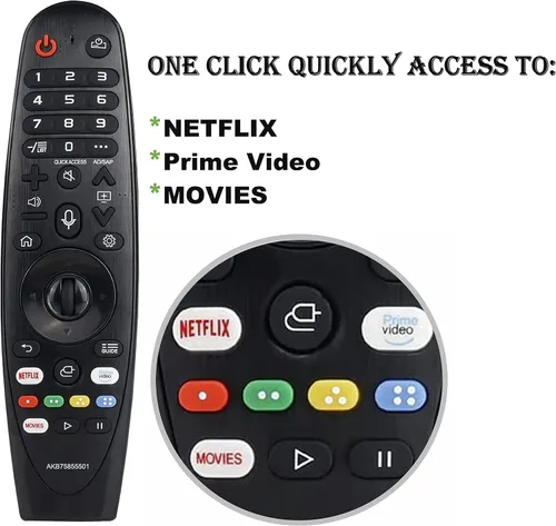 Vista 3 de Control remoto universal para LG Smart TV Magic Remote, compatible con todos los modelos para LG OLED UHD 4K NanoCell Series Smart TV