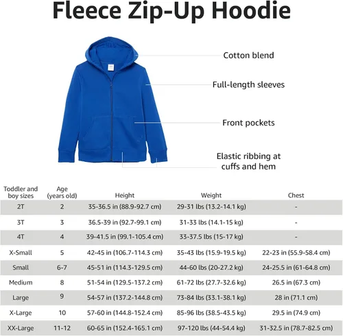 Vista 5 de Tienda Essentials Sudadera con capucha de forro polar con cremallera para niños y niños pequeños
