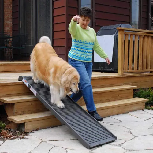 Vista 2 de Petstep Rampa plegable auténtica para mascota, KhakiBeige