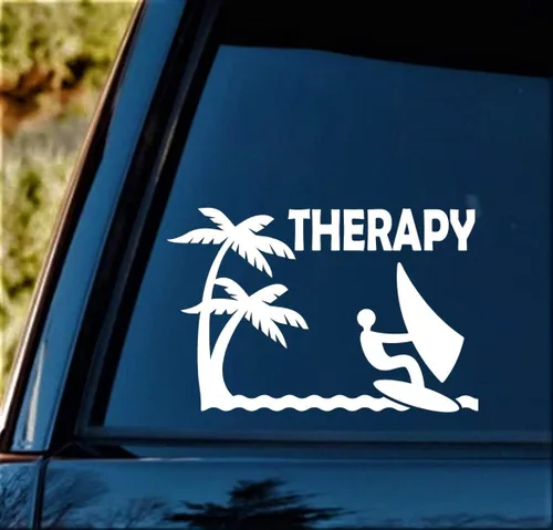 Vista 3 de Windsurfing Decal Sticker for Car Window 7.0 Inch BG 351A