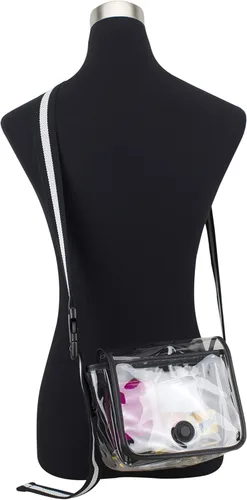 Vista 6 de Eastsport Bolsa transparente para eventos aprobados por estadios, bandolera transparente para viajes, playa, trabajo, concierto, universidad