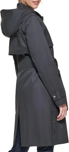 Vista 3 de Karl Lagerfeld Paris Gabardina con cinturón con botones para mujer