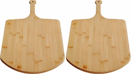 Vista 6 de Tabla de pizza de bambú de 12 pulgadas, tabla de cortar de pizza de madera, tabla para servir pizza para cocina, tabla de charcutería, natural