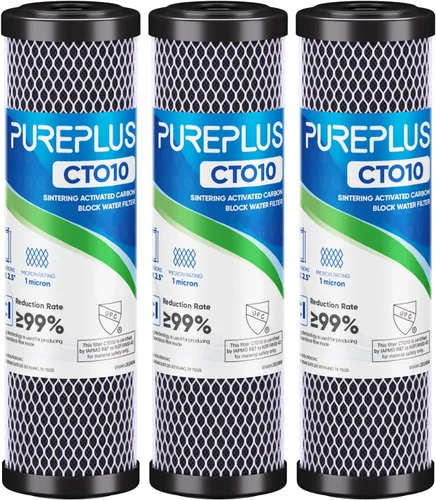 Vista 17 de PUREPLUS Filtro de agua de carbono CTO para toda la casa de 1 micrón, 2.5