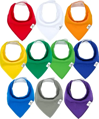 Vista 17 de Diaper Squad 10-Pack Organic Cotton Baby Bibs for Baby Boy, Girl