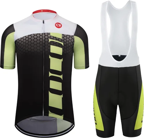 Vista 42 de Coconut Ropamo CR - Conjunto de camiseta de ciclismo para hombre, con cremallera y bolsillo con pantalones cortos con acolchado 4D