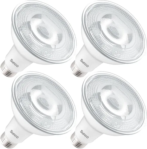 Vista 8 de Sunco Bombillas LED Amarillas Anti-Insectos para Exteriores PAR30 Luz Anti-Insectos para Porche, Patio Trasero, Exterior, 11W=75W, Resplandor Ámbar