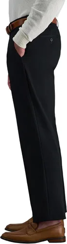 Vista 2 de HAGGAR - Pantalón caqui para hombre, tallas grandes y altas, de calidad prémium, sin necesidad de planchar, corte clásico, cintura expandible, sin