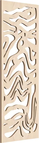 Vista 154 de 9 3/8"W x 24 3/8"H x 1/4"T Northfield Decorativos Paneles de Pared de Madera Calado, Abedul