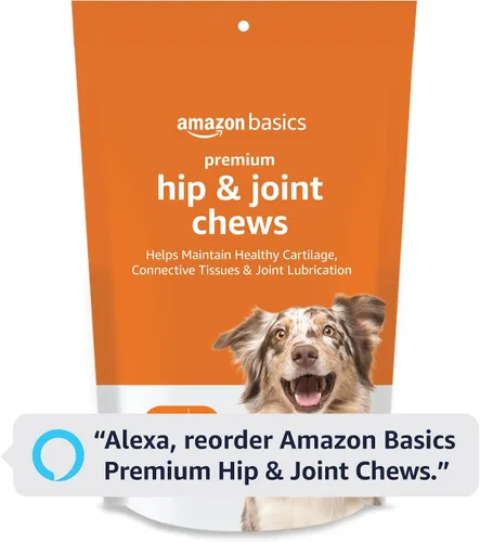Vista 6 de Amazon Basics Suplemento masticable prémium para cadera y articulaciones para perros con EPA y DHA, 60 unidades (anteriormente Solimo)