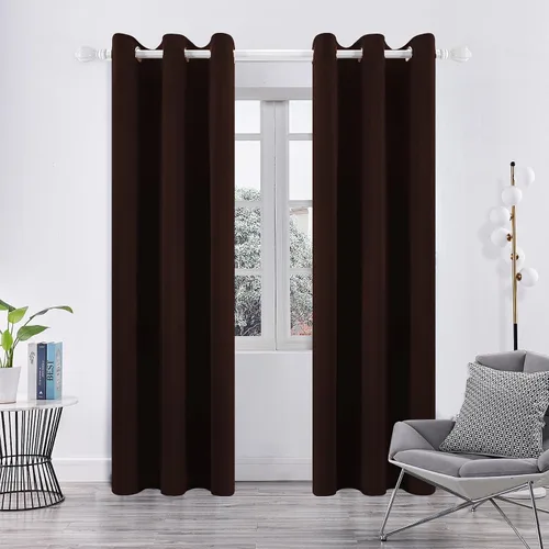 Vista 16 de Pickluc - Paneles de cortinas opacas con ojales, cortinas para bloquear la luz para el dormitorio, aisladas térmicamente, reducción de ruido