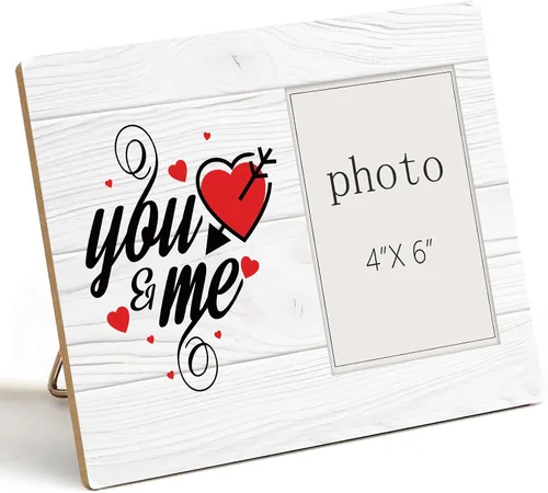Vista 16 de I Love You Most Gifts - Marco de fotos de madera con corazones para él, su cumpleaños, aniversario, Navidad, regalo sentimental "I Love You