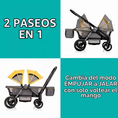 Vista 2 de Evenflo Pivot Xplore Cochecito estilo carrito todoterreno (Gris Aventurero)