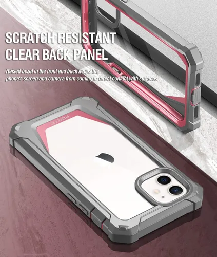 Vista 5 de Poetic Guardian Series - Funda para iPhone 12 mini de 5.4 pulgadas, híbrida de cuerpo completo, reforzada a prueba de golpes, resistente