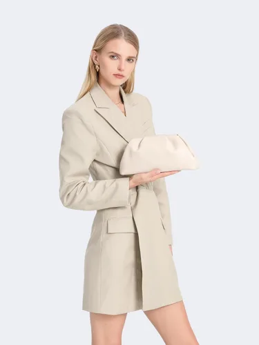 Vista 2 de Bolsos de mano de cuero PU suave para mujer Bolso de noche elegante y lujoso formal
