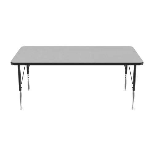 Vista 5 de Correll - Mesa de actividades rectangular Econoline de 30 x 60 pulgadas, parte superior de melamina de granito gris, altura ajustable