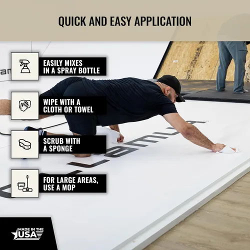 Vista 4 de Dollamur Mat Attack! Limpiador de alfombrillas de lucha PLUS®, desinfectante, limpiador de suelos de goma y equipo de fitness, cuarto de galón
