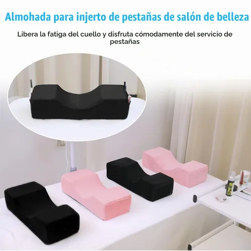 Vista 6 de Almohada Cómoda para Extensión de Pestañas, Almohada de Espuma Viscoelástica con Contorno Cervical para Soporte al Dormir, Almohada para Injerto