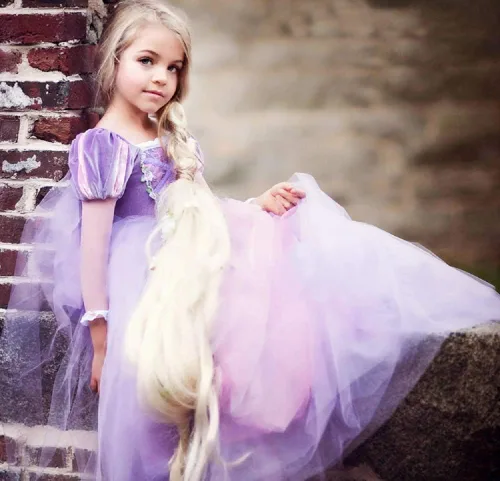 Vista 3 de ToLaFio Princess Costume for Girls Halloween Fancy Party Dress Princess Dress Up Clothes for Little Girl